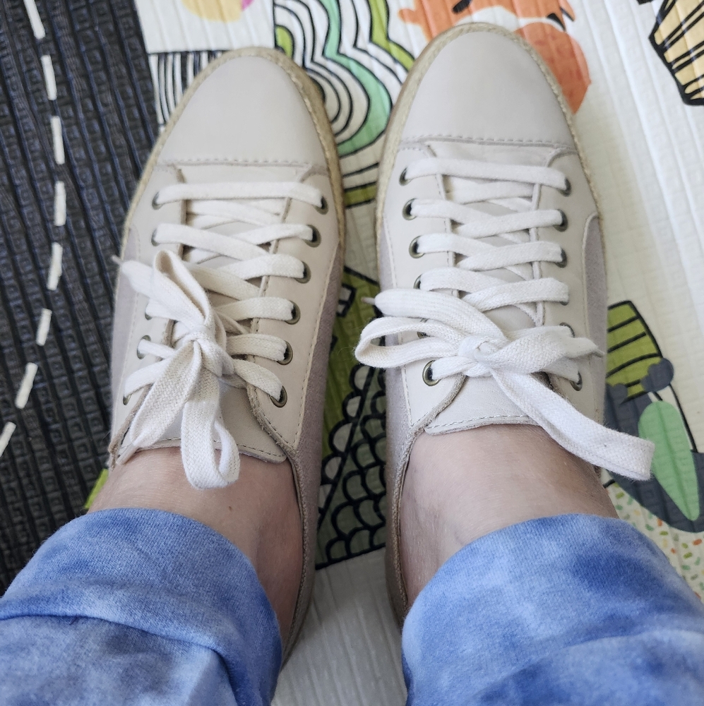 Born Corfield Natural Cream Canvas Leather Shoes Women's US 8.5 NWOT - Picture 10 of 10